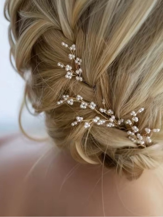 Accessories - Pearl and Crystal Bridal Hair Vine - hair delicate accessories
